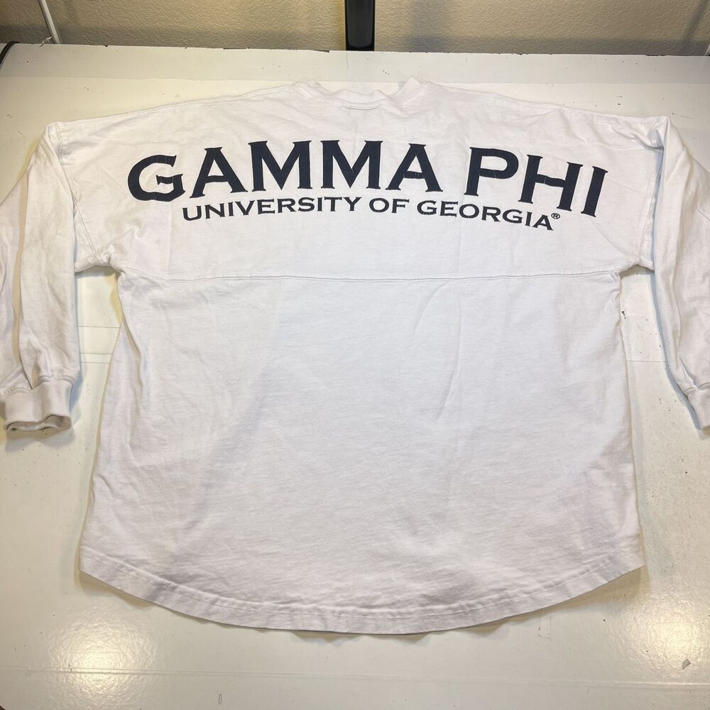 GAMMA PHI BETA GPB UGA University of Georgia Sorority Spirit Jersey T Shirt Sz L